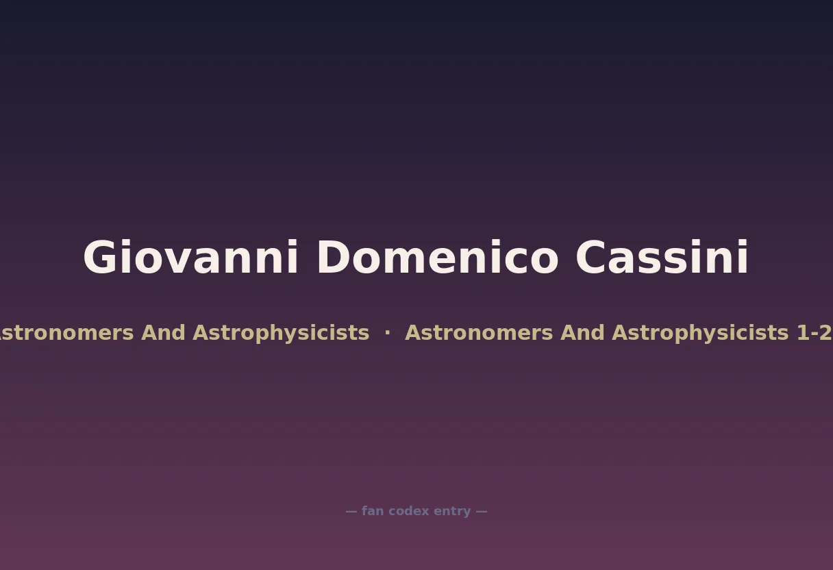 Giovanni Domenico Cassini