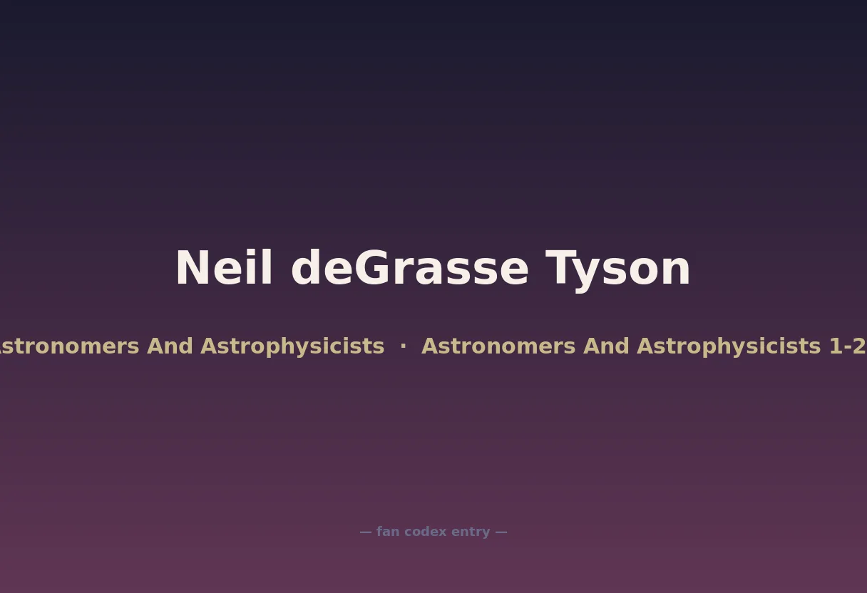 Neil deGrasse Tyson