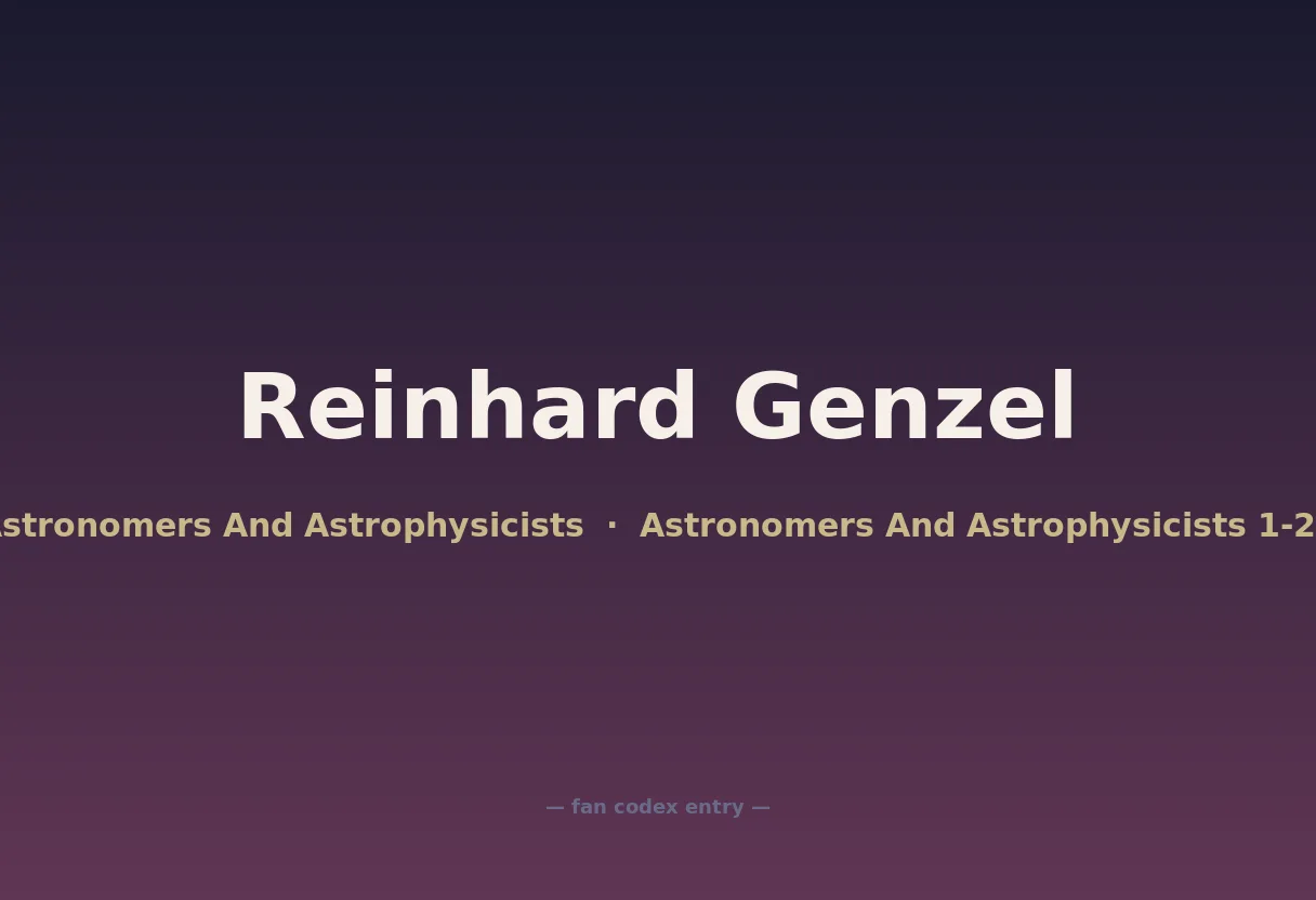 Reinhard Genzel