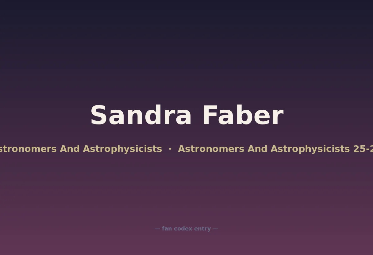 Sandra Faber
