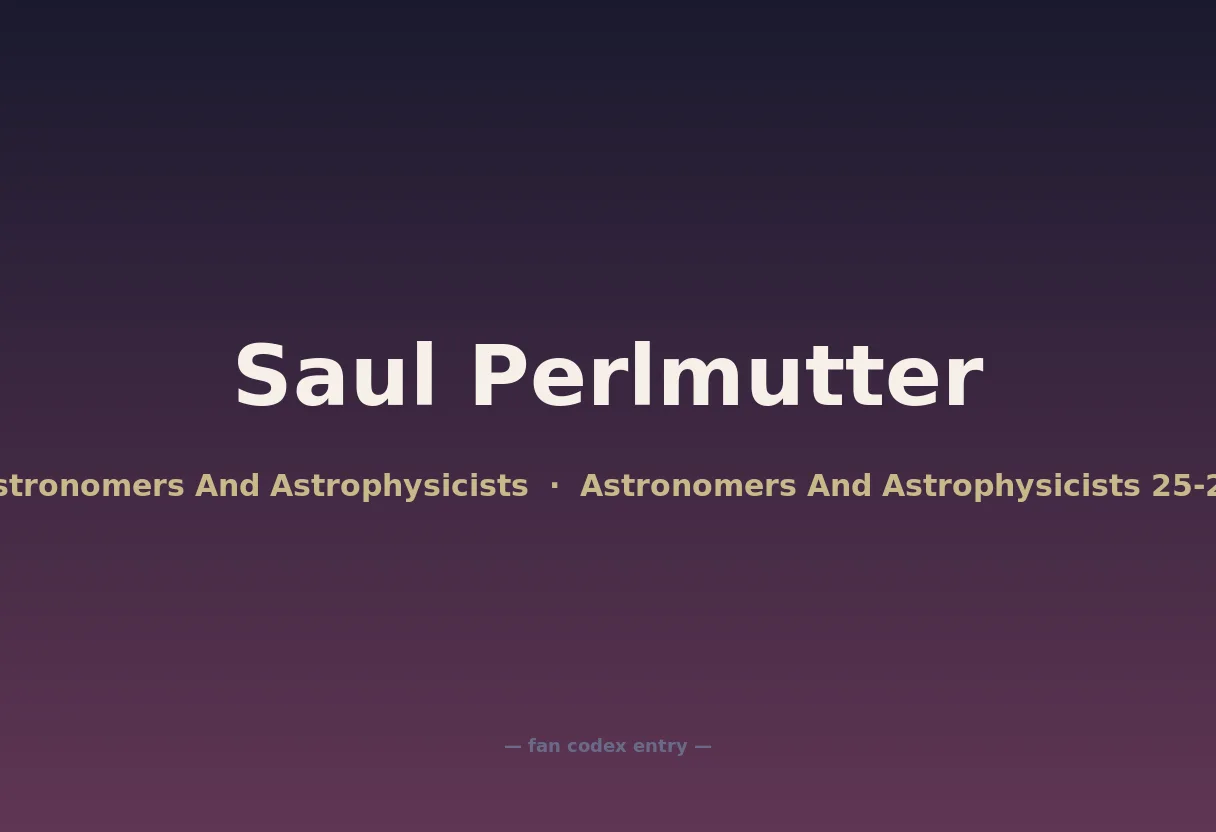 Saul Perlmutter